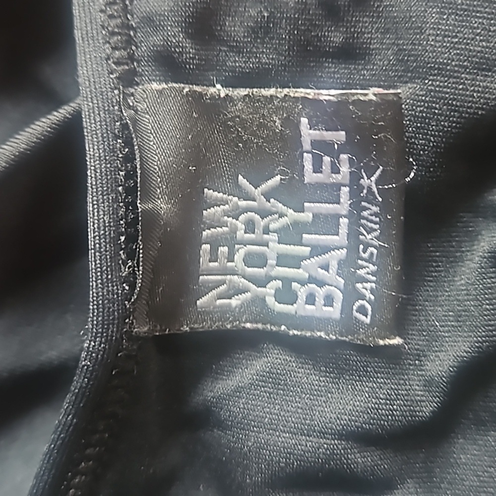 Danskin New York City Ballet camisole mock wrap black leotard size L - Picture 6 of 8